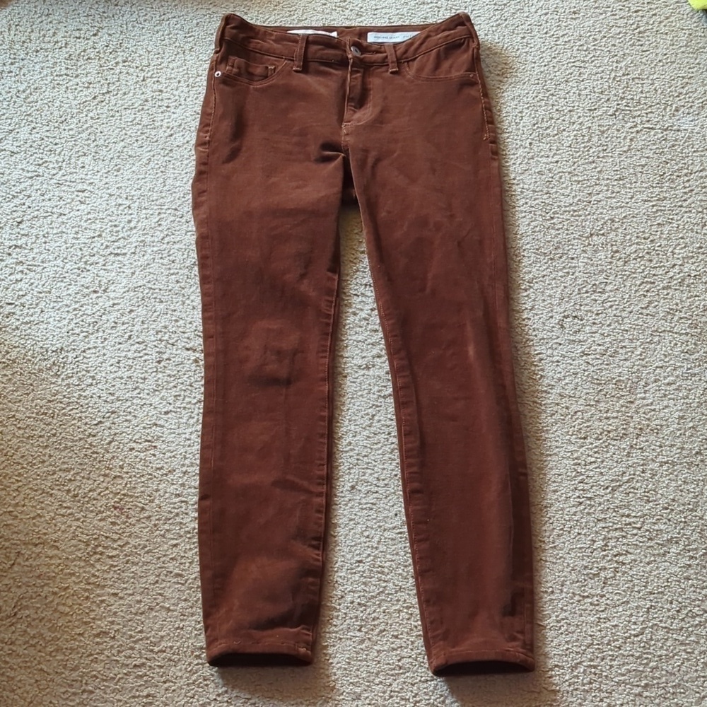 Pilcro & The Letterpress Anthropologie Brown Corduroy Skinny Jeans Size 26 - Picture 4 of 8